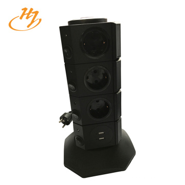 Huijun Brand European Multi Switch Tower Socket